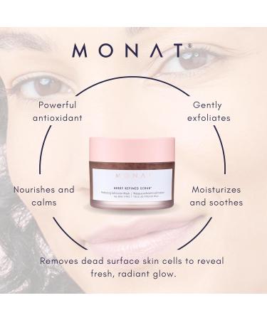 Buy MONAT Berry Refined Scrub - Exfoliating Mask with AHAs & Cranberry Seeds | Perfect Skin Brightening | 87ml - Buy Online on GoSupps.com