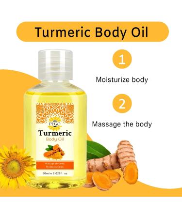 PEGO Turmeric Body Oil,Skin Moisturizer,Massage Oil,Moisturize Abdomen, Waist, arms & Legs,Firming Skin Oil 2.029 fl. oz (2Pack) 2.03 Fl Oz (Pack of 2) - Buy Online on GoSupps.com