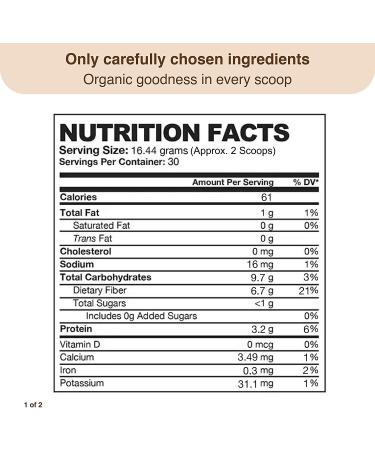 Detox Organics Chocolate Superfood Powder - Cleanse, Detox, and Boost Immunity with Greens Blend - Vegan, Low Carb, Soy/Dairy Free - Buy Online on GoSupps.com