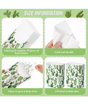 120 Packs Cactus Pocket Tissues - 8 Tissues per Pack, 3 Ply - Ideal for Wedding Favors, Graduation, Baby Shower Guests - Small Succulent Travel Tissues - Buy Online on GoSupps.com
