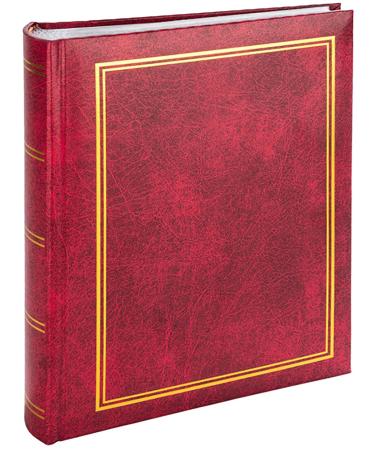 Classic 6x4 Photo Album - Easy to Fill Slip in Method & Book Bound Fotoalbum | Store 200 Pictures in a Traditional & Timeless Design Photograph Album | Gift Idea for Family & Friends 200 Pictures Red