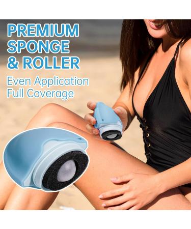 Refillable Sunscreen and Body Lotion Sponge Roller Applicator for Kids and Adults Child-Friendly Silicone Roller with Even Mess-Free Application Travel-Size for Hassle-Free Skincare Routine (Blue) - Buy Online on GoSupps.com