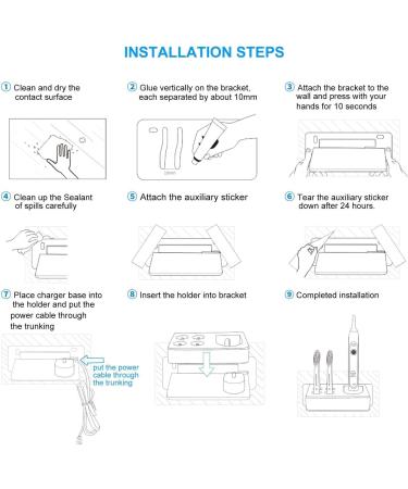 IBERLS Electric Toothbrush Head Holder for Braun Oral B - Wall Mounted Organizer (White) - Buy Online on GoSupps.com
