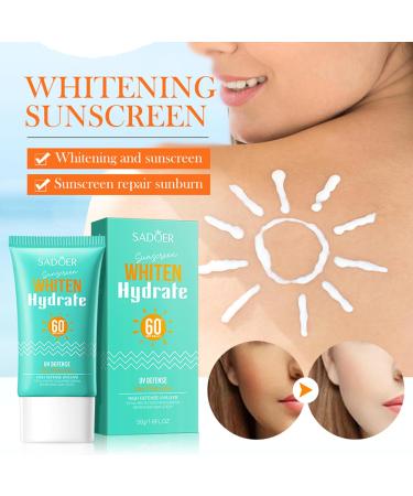 Face Sun Cream SPF 60 SPF Face Moisturiser Face Sunscreen SPF 60 + After Sun Repair Cream Sun Cream With Niacinamide and Glycerol Sunscreen for Sunscreen Black and Prevent Sunburn for Face & Body - Buy Online on GoSupps.com