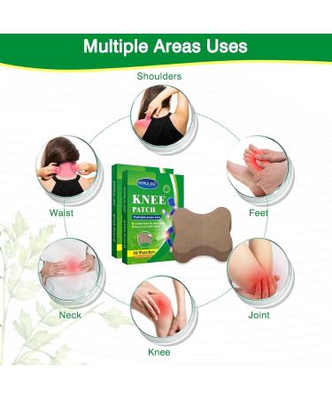 Pain Relief Patch - 60pcs Self-Heating Wormwood Adhesive for Neck & Joint Pain Relief - Buy Online on GoSupps.com
