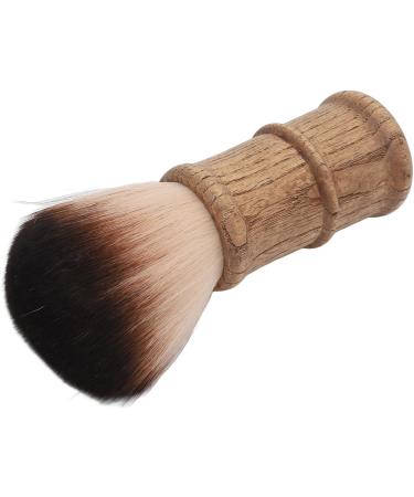 Hair Cutting Neck Dust Brush Home Salon Barber Fiber Hair Wooden Handle Face Neck Hair Dust Cleaning Brush - Buy Online on GoSupps.com