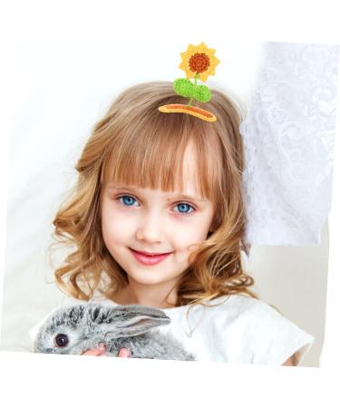 FRCOLOR Flower Clips for Women Decorative Hair Pin Sunflower Hair Clip Aesthetic Hair Accessories Boho Hair Accessories Hair Clips Cute Hair Clip Handmade Accessories Yarn Iron Child - Buy Online on GoSupps.com