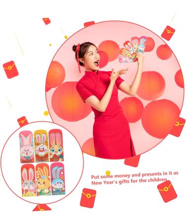 Didiseaon 90 Pcs 2023 Year of The Rabbit Red Packets Lucky Hong Bao Chinese New Year Red Pocket Red Envelopes Chinese New Year Red Envelope New Year Money Envelope Paper Wedding Coin As Shown 1x3pcs 17X9CMx3pcs - Buy Online on GoSupps.com