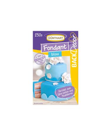 G nthart Backdecor 250 gr blue fondant 100% vegan palm oil -free tear -resistant for covering cakes and cakes suitable for modeling 1 -pack (1 x 250 g)