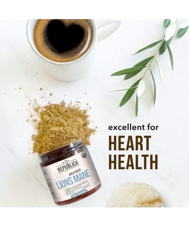 La Republica Lion's Mane Mushroom Powder - USDA Organic Extract, 120 Servings, Fair Trade, Vegan | Made in USA - Buy Online on GoSupps.com