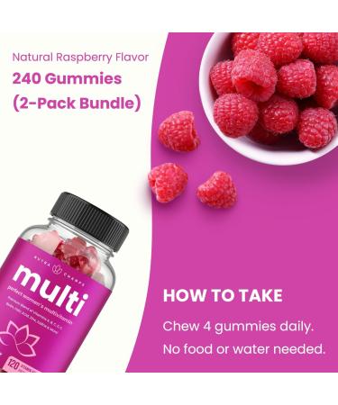 NutraChamps Multivitamin for Women 240 Count Vitamins A B C D E Biotin Folic Acid Womens Gummy Multivitamins Chewable Daily (Pack of 2) 120 Count (Pack of 2) - Buy Online on GoSupps.com