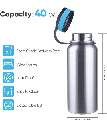 Gearland Stainless Steel Canteen Water Bottle with Nested Camping Cup - Bug Out Bag Bushcraft Gear - Buy Online on GoSupps.com