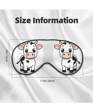 Cartoon Milk Cow Print Eye Mask | Adjustable Blackout Sleeping Mask for Men & Women | Sleep Aid & Comfort - Buy Online on GoSupps.com