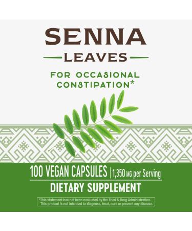 Nature's Way Senna Leaves 1350 mg - 100 Vegan Capsules for Digestive Health - Buy Online on GoSupps.com
