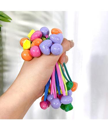 18Pcs Small Plastics Balls Hair Ties for Toddler Girls & Women - Elastic Rubber Bands Hair Accessories - Buy Online on GoSupps.com