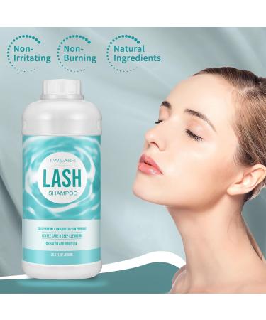 600ml Lash Shampoo Bulk - Gentle Eyelash Cleanser for Extensions & Safe Makeup Remover - Foaming Formula for Salon & Home Use (Unscented - Buy Online on GoSupps.com