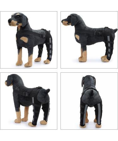 Pet Knee Joint Wrap Reflective Soft Material Inflammation Reduction Stable Dog Hind Leg Support Brace for Knee Dislocation L - Buy Online on GoSupps.com