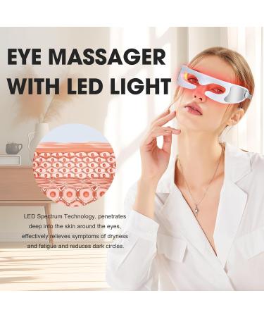 LED Red Light Therapy Eye Device - Anti-Aging Eye Mask with Vibration for Dark Circles Wrinkles & Skin Rejuvenation - Buy Online on GoSupps.com