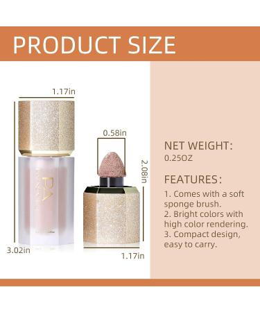DAGEDA 3Pcs Liquid Blush, Contour, Highlighter Set - Waterproof & Long-Lasting Pearl Blush for Women - Color D - Buy Online on GoSupps.com