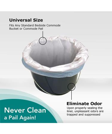 SaniCare Commode Liners Value Pack - Disposable Bedside Commode Liners - Adult Chair Pail Liners - 50 Count (Pack of 3) - Buy Online on GoSupps.com