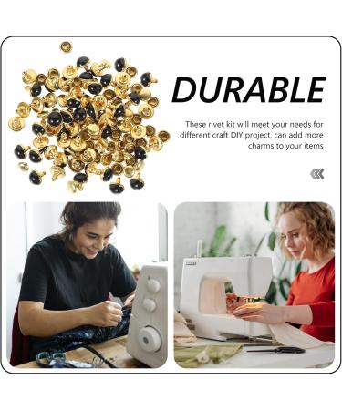 NUOBESTY 150 pcs Studs Rivets Clothing Shoe DIY Crafts Accessories for Spikes Craft Bag Kit Turquoise Rivet 0.9X0.7cmx3pcs Blackx3pcs - Buy Online on GoSupps.com