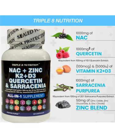 Premium NAC Supplement 1000mg with Vitamin D3 K2 Zinc Quercetin & More - 60 Count for Immune Support | Shop Internationally - Buy Online on GoSupps.com