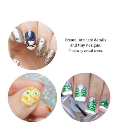 Winstonia Super Fine Nail Art Brush Set - 3pc Kit for Thin Lines, Delicate Details & Fine Drawing in Berry Wine - Buy Online on GoSupps.com