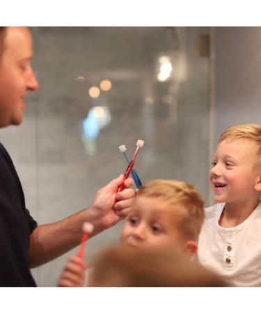 Child Toothbrush Ages 2-5, Soft Bristles, 3 Count Pack - Sky Blue-Lime-Lilac - Buy Online on GoSupps.com