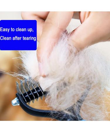 Dog Hair Comb Stripper Dog Cat Shedding Comb Dog Dematting Combs Pet Grooming Tool Double Sided Shedding and Dematting Undercoat Rake Comb for Dogs and Cats Cat and Dog Flea Comb Set (Small Blue) Small Blue - Buy Online on GoSupps.com