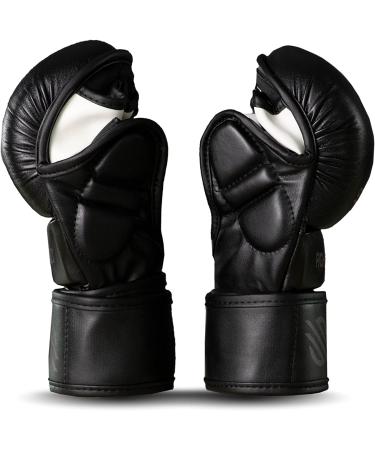 Sanabul Essential 7 oz MMA Hybrid Sparring Gloves - AllBlack (Large/X-Large) - Buy Online on GoSupps.com