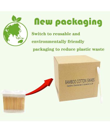 Biodegradable Cotton Swabs 1125pcs - Wooden Sticks, 2.9 Inch (Pack of 1125) - Buy Online on GoSupps.com