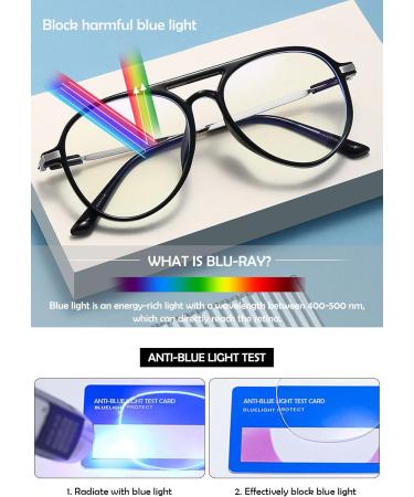 Koosufa Anti-Blue Light Reading Glasses for Men & Women - Stylish Pilot Metal Frame Ultra Easy on Eyes - Available in Multiple Strengths - Buy Online on GoSupps.com