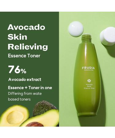 WELCOS FRUDIA Avocado Relief Essence Toner | Calming Korean Toner for Sensitive Skin with Avocado & Centella Asiatica | 6.59 fl oz - Buy Online on GoSupps.com