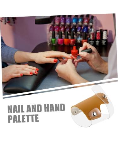  Healeved Healeved Palette for nail art and hand care makeup tray foundation mixing palette foundation plate for liquid makeup foundation plate makeup storage wax applicator pvc Light Brown - Buy Online on GoSupps.com