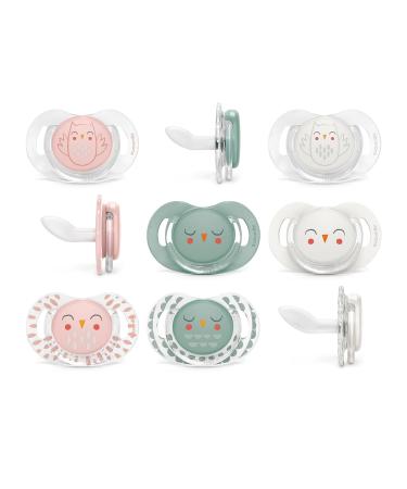 Suavinex Bonhomia Flat Owl Green Silicone Pacifier for 0-6 Months | International Shipping Available - Buy Online on GoSupps.com
