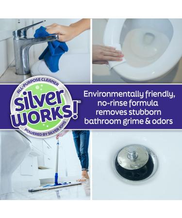 Multipurpose Bathroom Cleaner Spray - Silver Ions Odor Eliminator for Kitchen & Bathroom - Removes Grime Grease & Urine - 16.9oz - Buy Online on GoSupps.com
