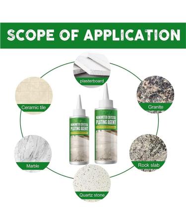 Marble Nano Crystal-Plating Agent Stone Crystal Plating Agent for Kitchen Quartz Countertop Cleaner and Polish Strong Protective Long-lasting Polishing (50ml) - Buy Online on GoSupps.com