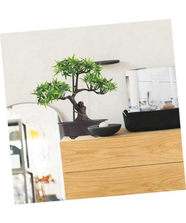 Zerodeko 2pcs Welcome Pine Flower Pot Houseplants Live Indoor Home Desk Fake Bonsai Desk Top Decor Interior Decor Simulation Green Plants Simulation Tree Office Plastic Flower Household - Buy Online on GoSupps.com