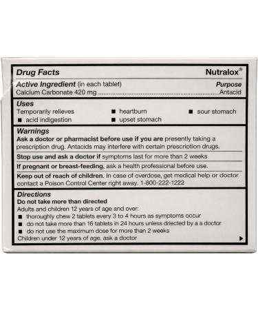 HART Health Nutralox Mint Antacid 100 Chewable Tablets - Buy Online on GoSupps.com