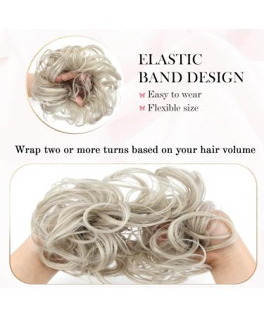 Vlasy Messy Bun Hair Piece | Curly Wavy Scrunchies Extension Chignon | Synthetic Hair Updo for Women & Girls (111# 35g) - Buy Online on GoSupps.com