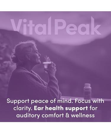 Vital Peak Hearing Peak - Tinnitus Supplements - Ear Health Supplements for Ringing Ears with Magnesium Ginkgo Biloba Green Tea Extract Niacin Acetyl L-Carnitine Vegan Gluten Free - 120 Capsules - Buy Online on GoSupps.com