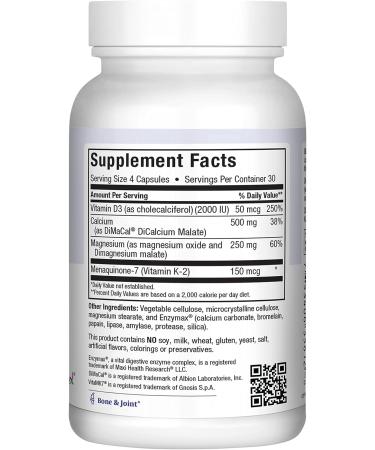 Maxi Health Cal Mag K-D 500mg Calcium + Vitamin D3, Magnesium, Vitamin K2 - 120 Capsules - Bone, Teeth & Joint Support - Buy Online on GoSupps.com
