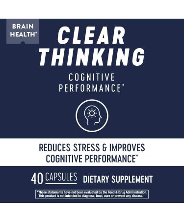Nature's Way Brain Health Clear Thinking - 40 Capsules for Enhanced Cognitive Function - Buy Online on GoSupps.com