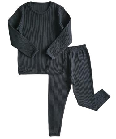 DreamBuy 20 Colours Ribbed Pyjama/Tracksuit/Loungewear Unisex Boys And Girls Pyjamas Baby Clothes Pyjamas For Women And Mens Pyjamas 6-7 Years Black
