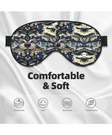 Fish Pattern Ultra-Soft Light-Blocking Eye Mask | Comfort & Restful Sleep | International Shipping - Buy Online on GoSupps.com