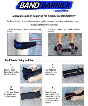 Bodylastics Band Barrier for Resistance Fitness Bands - Heavy-Duty Protective Sleeve with Velcro Closure & Neoprene Padding - Ideal Accessory for Easy Setup - Buy Online on GoSupps.com