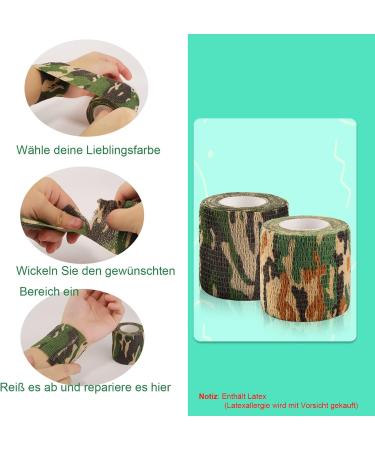 8 Roll 5cm Self-Adhesive Cohesive Bandage - Elastic Colorful Fixing Bandage for Hands Toes and Fingers - Yolaisi Premium Quality - Buy Online on GoSupps.com