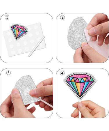 18pcs Pink Glitter Dessert Cupcake Topper for Make Up Flowers Diamond Theme Decor Supplies Lady Woman Girls Happy Birthday Bachelor Wedding Party Decoration - Buy Online on GoSupps.com