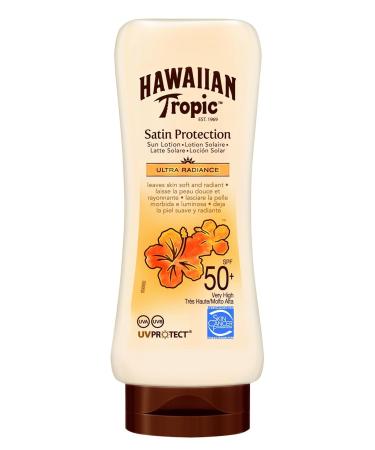 Hawaiian Tropic Satin Protection Sunscreen SPF 50+ & Silk Hydration After Sun Lotion - 180 ml Bundle | International Shipping Available - Buy Online on GoSupps.com