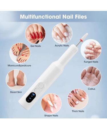 20000RPM Cordless Electric Nail Drill Kit | 78 Kits | Portable & Rechargeable | 3 Speeds | Acrylic & Gel Nails Care | White | Gift for Women - Buy Online on GoSupps.com